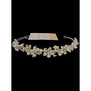 NWT Silver Floral/Freshwater Pearl Tiara